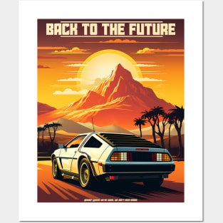 Back to the Future DeLorean poster Posters and Art